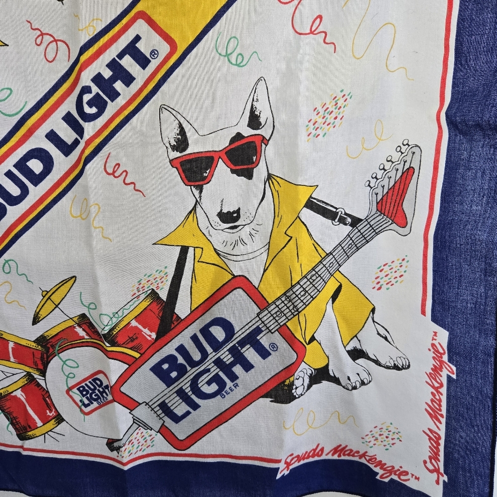 Vintage Budweiser Spuds Makenzie Bandana Made In The USA - Picture 8 of 9